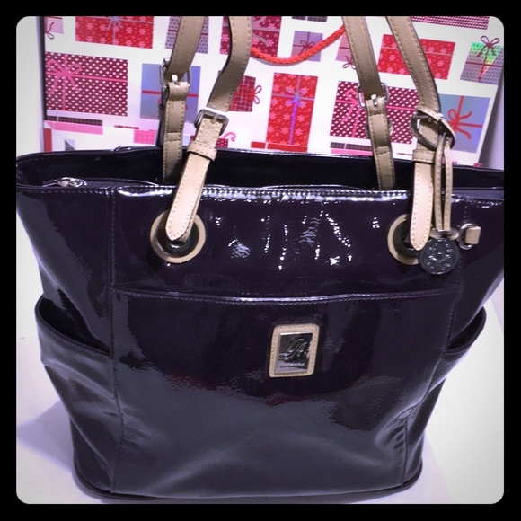 Large Grace Adele Patent Canvas Shoulder/Handbag